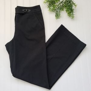 Sandro Straight Leg Pants Black White Stripe size 6 Classic Career Wear